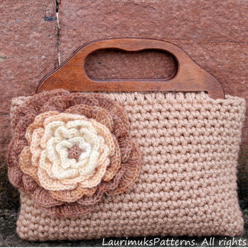 Shades of beige flower bag