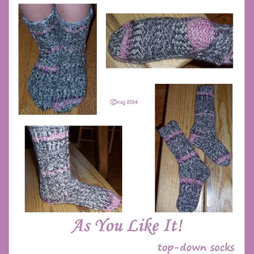 As You Like It -- toe-up, top-down and legwarmers all in one