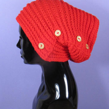 Sideways Fishermans Rib Button Up Slouch Hat