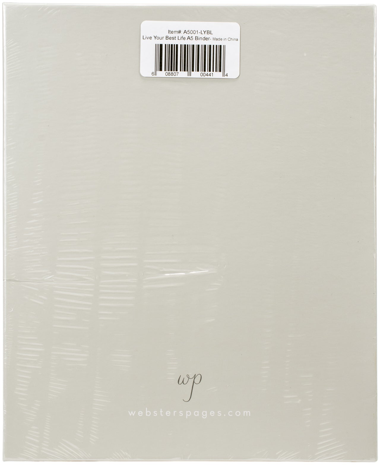 Webster's Pages Color Crush A5 Faux Leather 6-Ring Planner Binder 7.5"X10" - Live Your Best Life - Grey