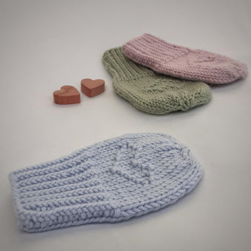 Tiny Heart Baby Mittens