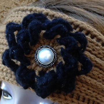 Spiral Grooves Ear Wrap with Bonus Groovy Flower