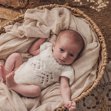 Sarah Anne Baby Romper and Bonnet Set