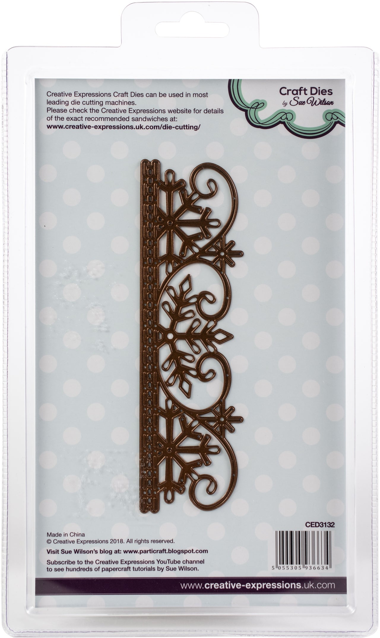 Creative Expressions Festive Craft Dies By Sue Wilson - Frosty Snowflake Border