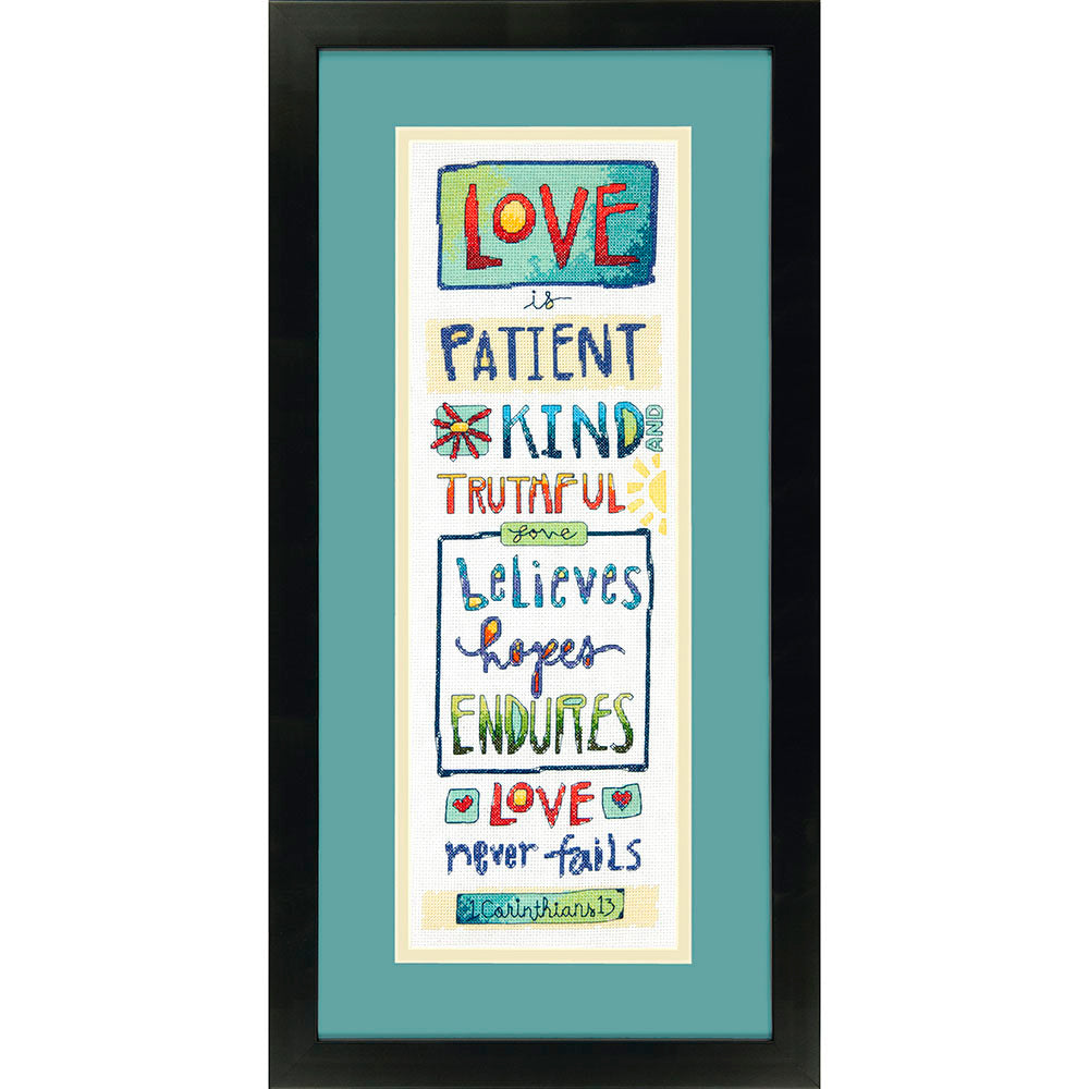 Dimensions Love Is Cross Stitch Kit - 15.25cm x 46cm