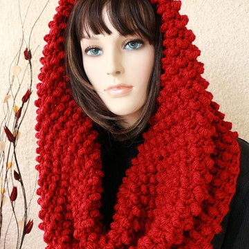 Chunky Crochet Boucle Cowl Scarf