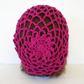 Fishnet, Diamonds, and Flower Lace Slouch Hat