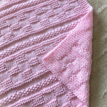 Jesse Baby Blanket in Aran or Chunky