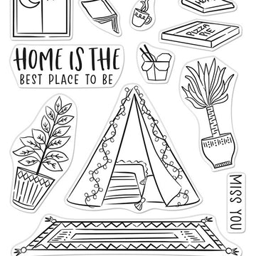 Hero Arts Clear Stamps 4"X6" - Camp Mi Casa