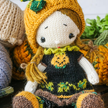 Knitting Toy Clothes Pattern - Baby Pumpkin for 25cm/10'' toys