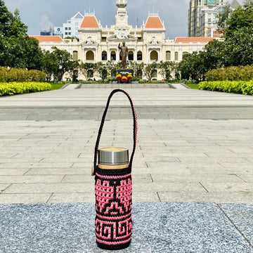 I Love U mosaic bottle holder