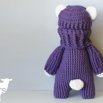 Crochet Cable Teddy Bear Stuffie (2015027)