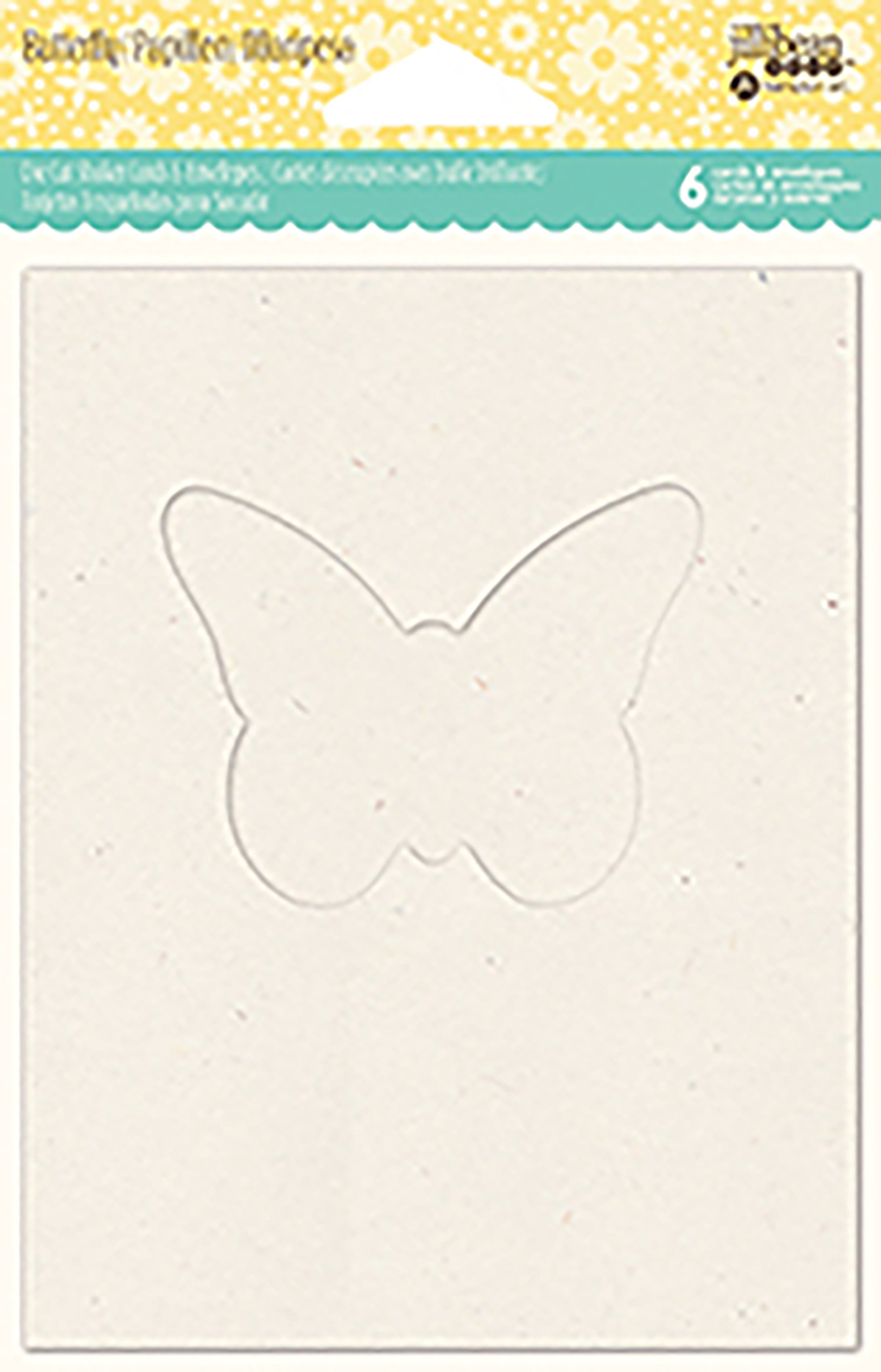 Hampton Art Jillibean Soup Shaker Cards W/Envelopes 5.5"X4.25" 6/Pkg - Butterfly