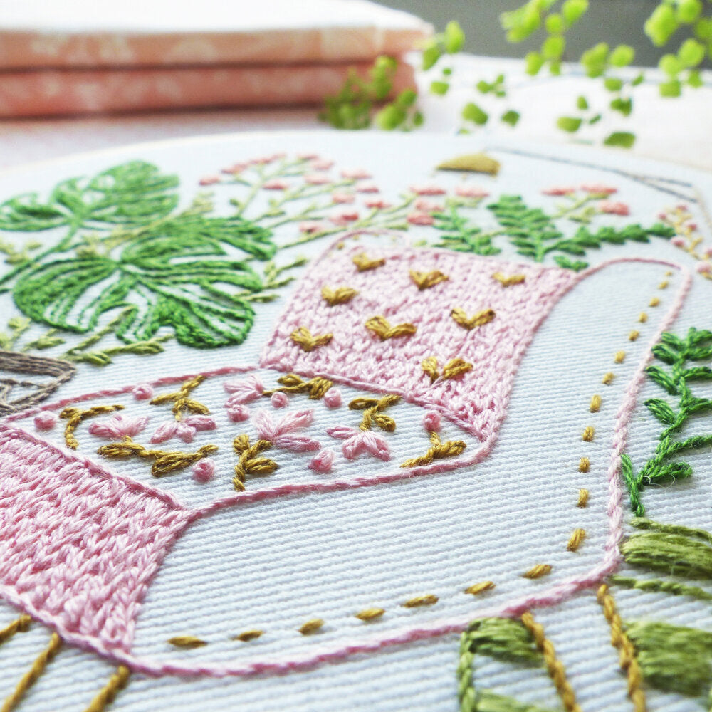 Tamar Urban Jungle Printed Embroidery Kit - 6in