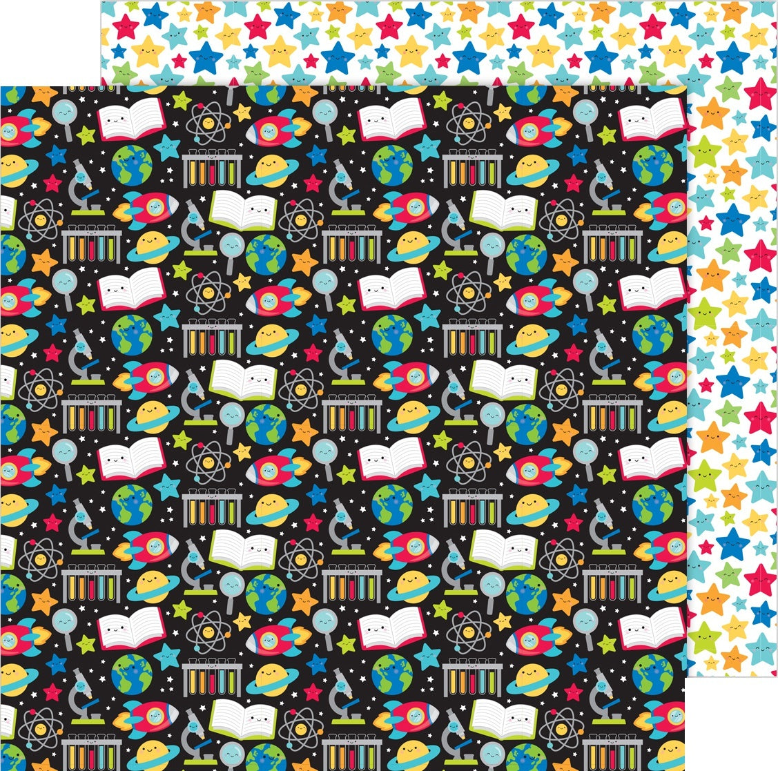Doodlebug School Days Double-Sided Cardstock 12"X12" 25/Pkg - Scientific