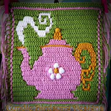 Time for Tea crochet square - CBirdsong Designs