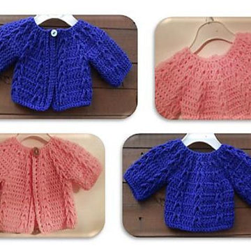 Cardigan or Smock Top with Chevron Design
