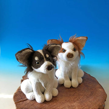 Chihuahua Amigurumi, Hund sitzend