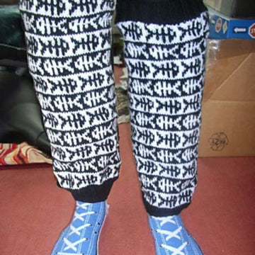 Fish and bone legwarmers