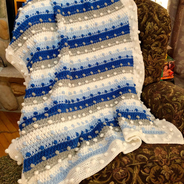 Bobble Blanket Decked in Blue