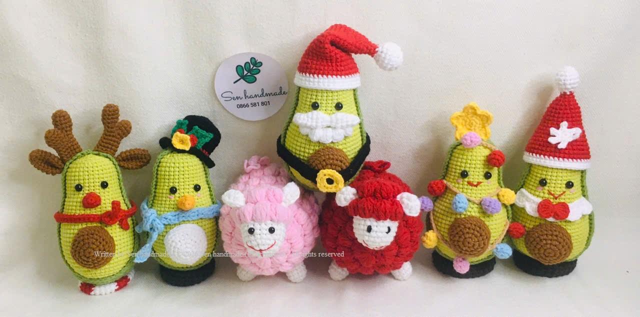 Avocado Noel Edition- Crochet pattern - PDF file - English