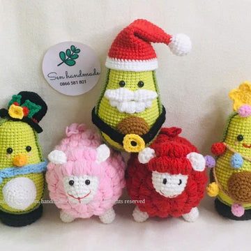 Avocado Noel Edition- Crochet pattern - PDF file - English