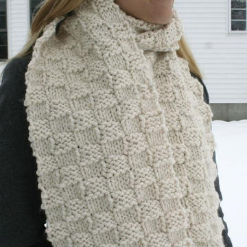 BasketWeave Knit Scarf