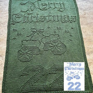 Nr. 689 22. Mittens Merry Christmas guest towel