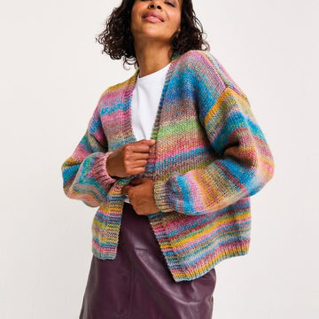 Healing Crystal Cardigan Knitting Pattern in Sirdar Jewelspun With Wool Chunky - Downloadable PDF