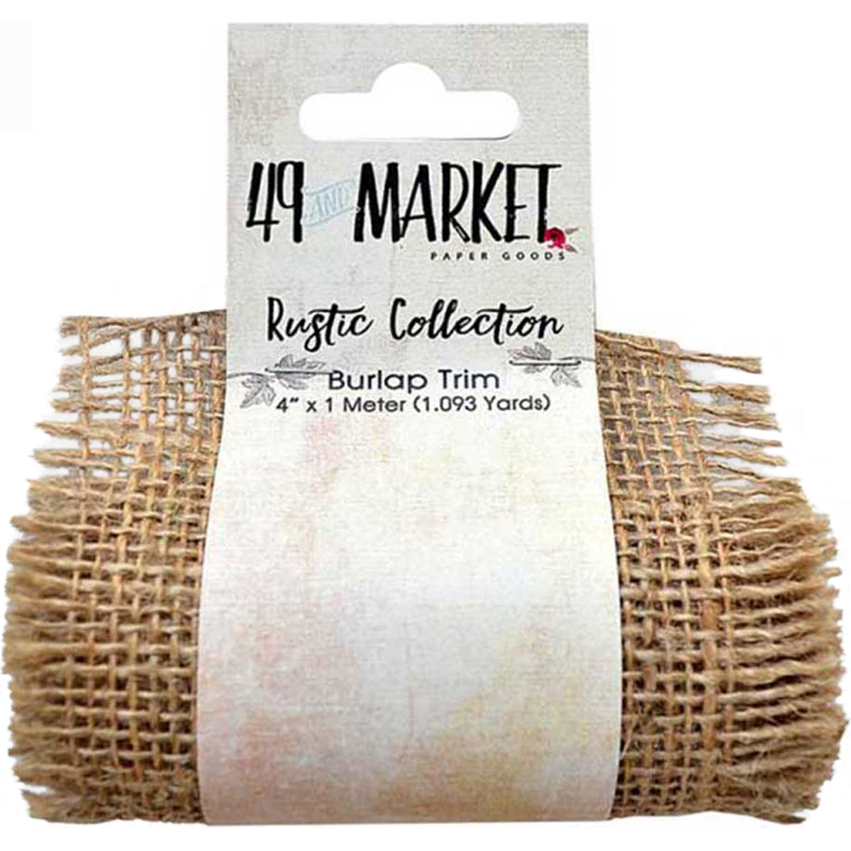 49 And Market Burlap Ribbon Roll 4"X1m - Natural Net