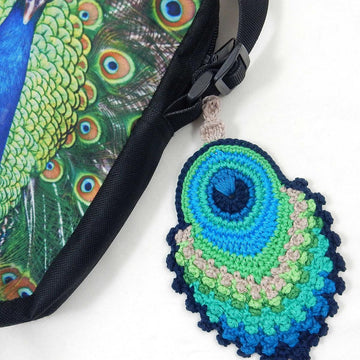 Iridesca Peacock Feather Bag Charm