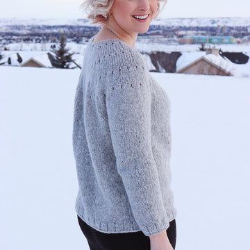 Easy Eyelet Yoke Sweater
