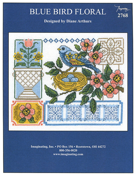 Imaginating Blue Bird Floral Chart