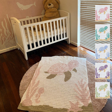 Sea Turtle Ocean Baby Blanket