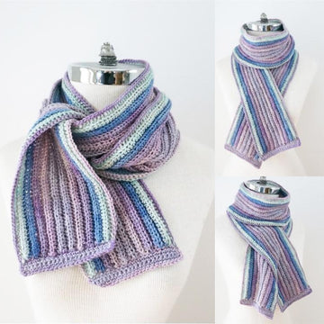 Classic Crochet Ribbed Scarf
