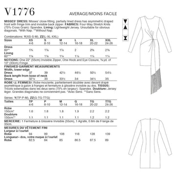 Vogue Misses' Dress V1776 - Sewing Pattern