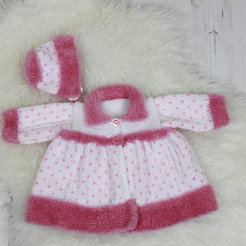 Knitting Pattern baby jacket & hat UK & USA Terms # 102