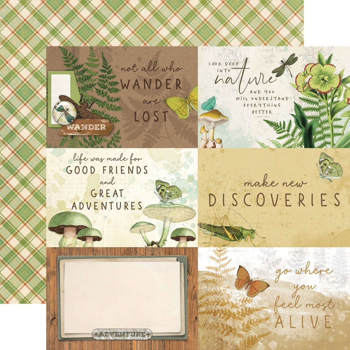 Simple Stories Simple Vintage Great Escape Double-Sided Cardstock 12"X12" 25/Pkg - 4"X6" Elements