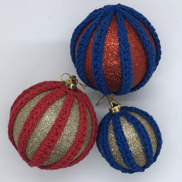 Tartan bauble collection (5 patterns)