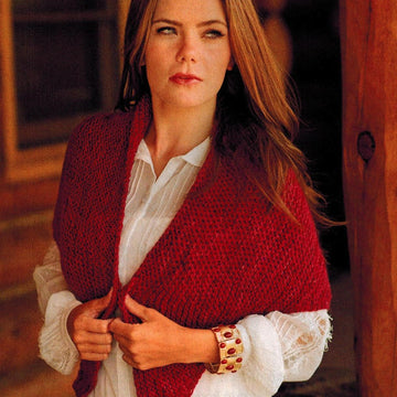 Easy Cranberry Shawl