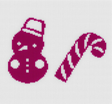 Snowman & Candy Cane Chart