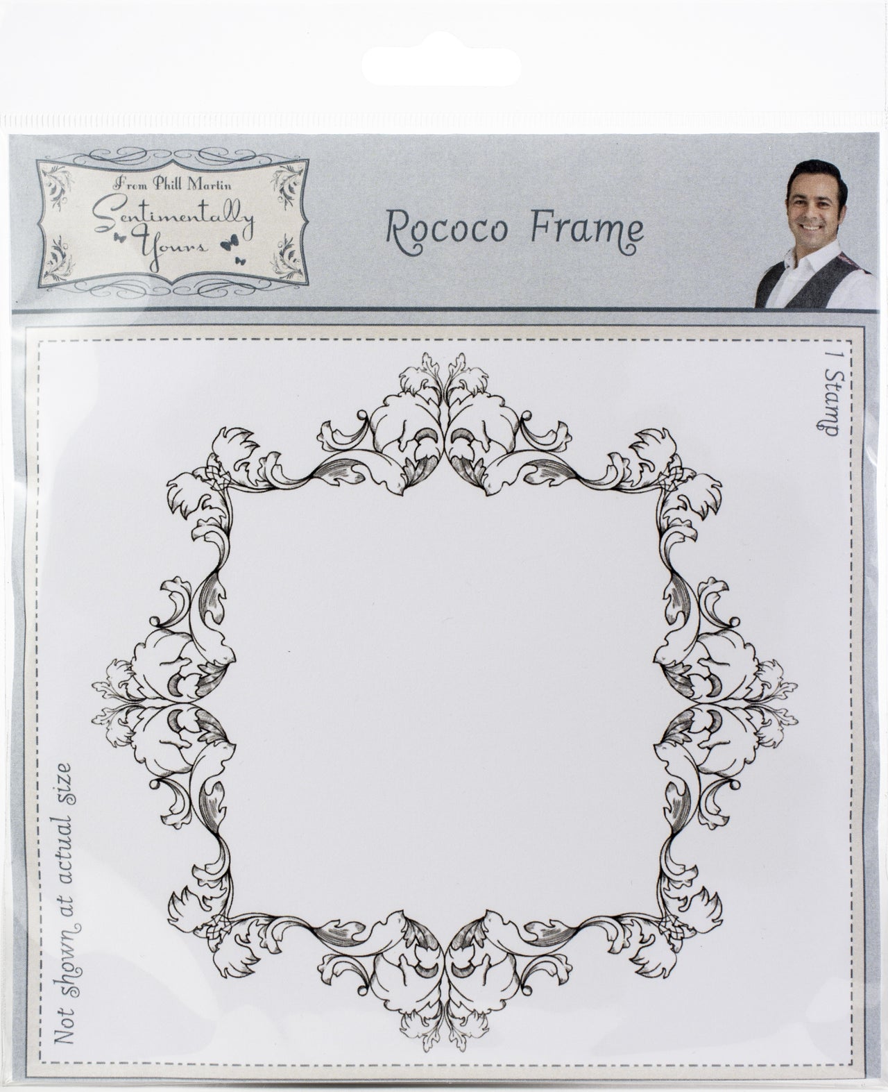 Creative Expressions Sentimentally Yours By Phill Martin Pre-Cut Rubber Stamp - Rococo Frame