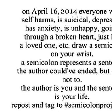Choosing to Continue your story Graphs/#TheSemiColonProject