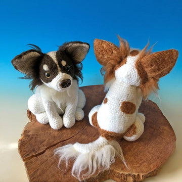 Chihuahua Amigurumi, Hund sitzend