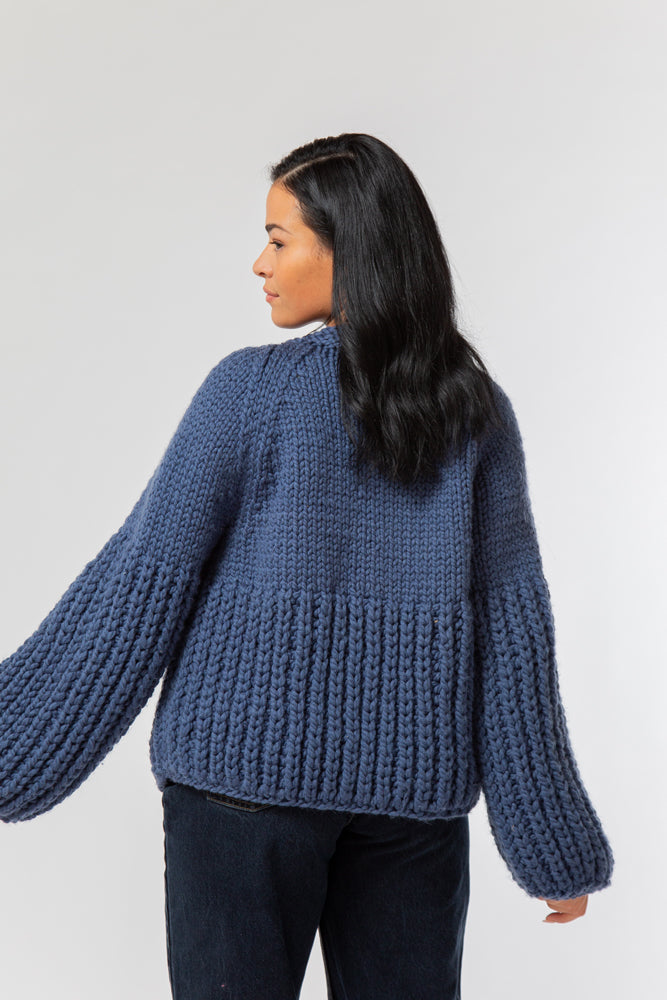 Sam Brioche Cardigan - Knitting Pattern for Women in MillaMia Naturally Soft Super Chunky by MillaMia