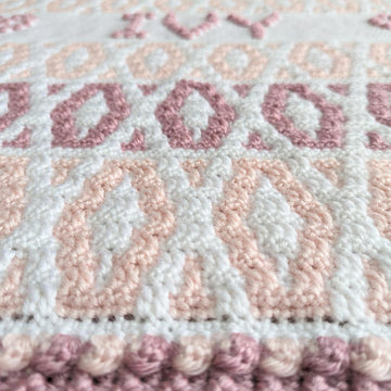Personalised Inset Mosaic Ivy Crochet Blanket