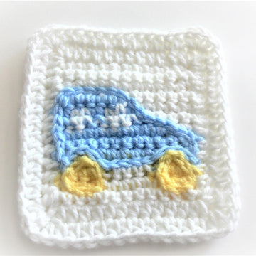 Crochet Baby Blanket Car Afghan Square