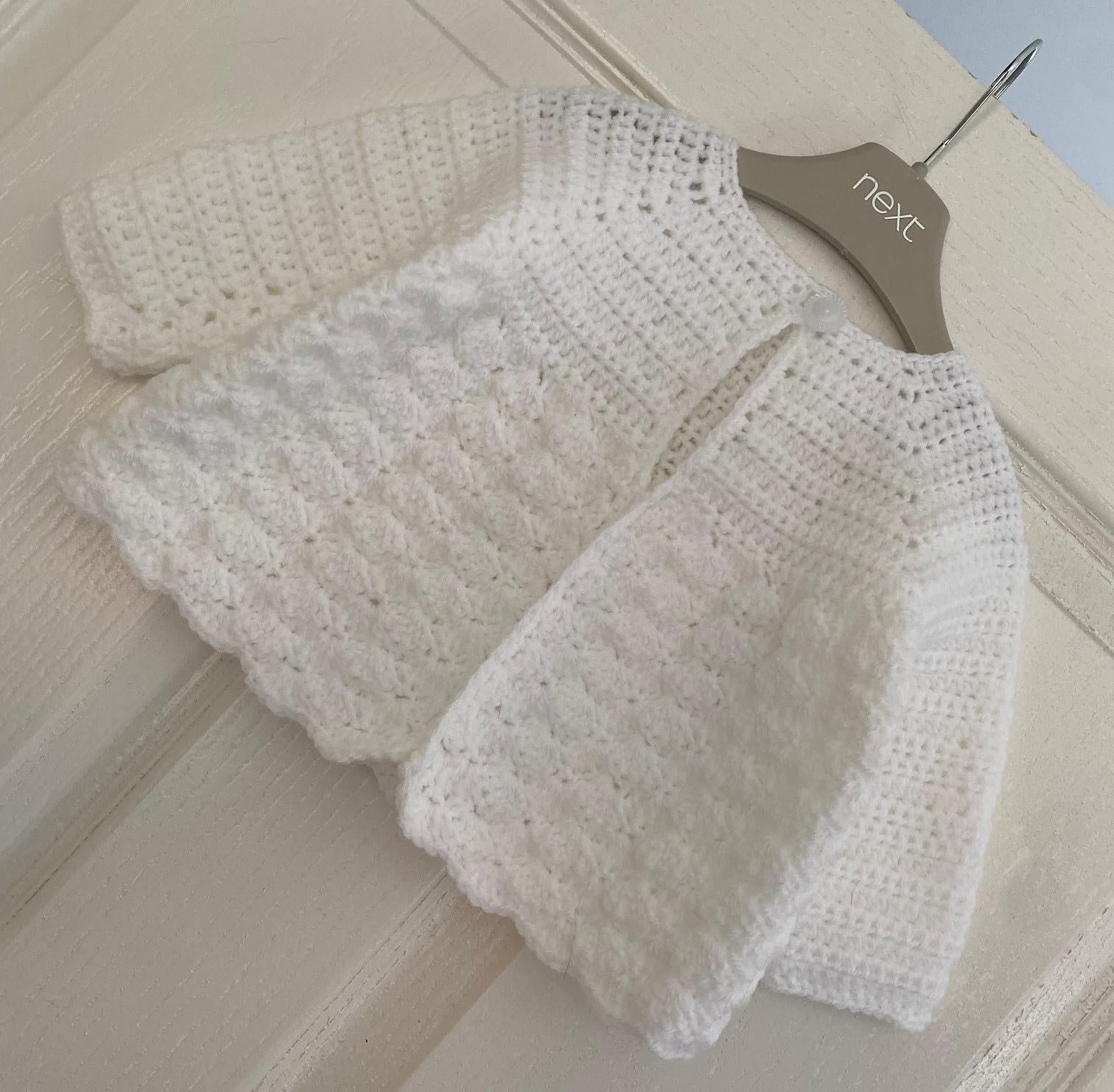Baby Cardigan and Bonnet Crochet Pattern