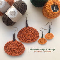 Halloween Pumpkin Earrings Crochet PatternHalloween Pumpkin Earrings Crochet Pattern