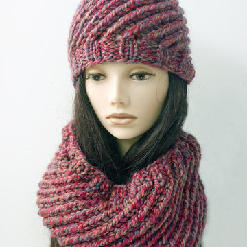 Chunky Hat and Cowl Set